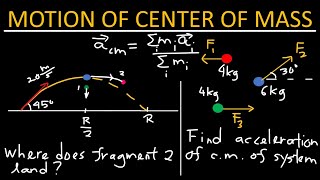 Motion of center of mass review problems  Physics [upl. by Albemarle31]