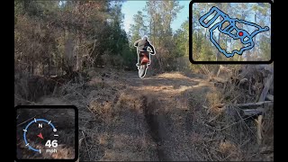 Riding 100 Acres Of Dirt Bike Trails With GPS Map And Speedometer [upl. by Faria]