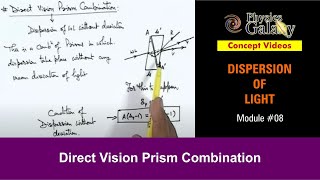 Class 12 Physics  Dispersion of Light  8 Direct Vision Prism Combination  For JEE amp NEET [upl. by Idnyl]