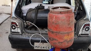 LPG gas filling without motor for maruti 800 car [upl. by Aneloj]