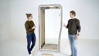 Transform Your Open Office with BuzziNest Acoustic Phone Booth How to installation video [upl. by Eirojram]