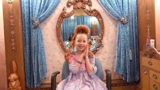 Bibbity Bobbity Boutique Makeover at Disneyland  Princess Kaylee with Ariel Hair [upl. by Eedia575]