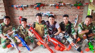 LTT Game Nerf War  Winter Warriors SEAL X Fight Criminal Group Police Patrol [upl. by Sylera]