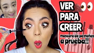 PROBAMOS MASCARA DE PESTAÑAS VIRAL EFECTO DE EXTENSIONES ♥BeautybyNena [upl. by Nerty]