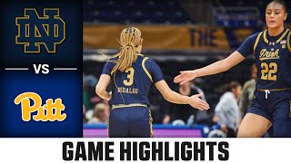 Notre Dame vs Pitt Game Highlights  202324 ACC Women’s Basketball [upl. by Hanako]