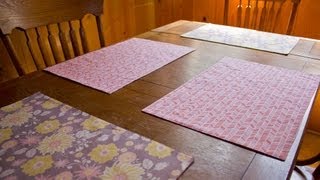 How To Sew A Reversible Placemat [upl. by Suivatra960]