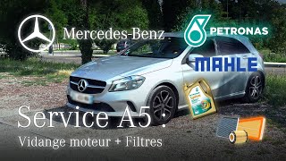 Mercedes Classe A A160 W176 Vidange Moteur  Remplacement des Filtres PART 1 [upl. by Ammann]