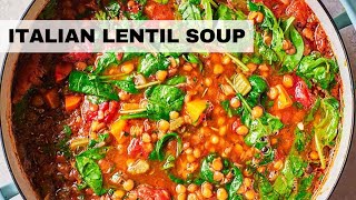 Italian Lentil Soup Recipe  Healthy Lentil Soup [upl. by Doone]