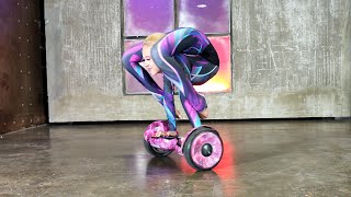 Contortion Training on a Hoverboard Extreme Contortion Flexshow [upl. by Ahseiuqal]