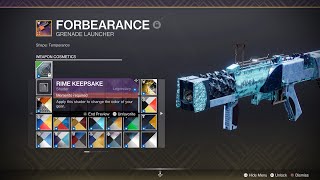 New Dawning Memento Rime Keepsake shader on crafted weapons  Destiny 2 [upl. by Skoorb]