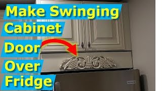 Build Hanging Refrigerator Cabinet Door on Kitchen Cabinets [upl. by Maurili]