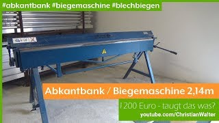 Abkantbank  Biegemaschine Blech 214m12mm für 1200 Euro [upl. by Ardelle]