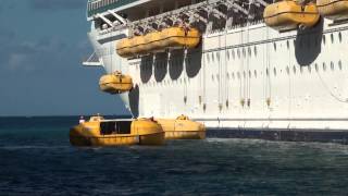 Independence of the Seas 2012 Transatlantic Lifeboat Testing [upl. by Arst]