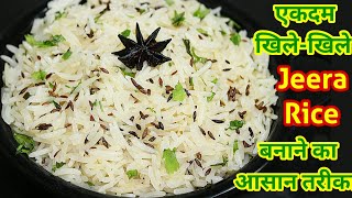 Jeera Rice Recipe  Flavoured Cumin Rice  Perfect Jeera Rice Recipe With Tips in Hindi [upl. by Leahcimauhsoj374]