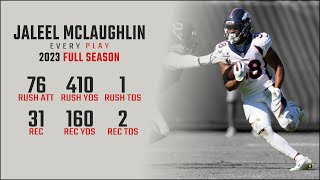 Jaleel McLaughlin Full Season Replay Every Run Target and Catch in the 2023 NFL Season [upl. by Ibbie765]