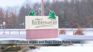 Flushed Wipes and Rags Cause Pump Issues in Kronenwetter [upl. by Enileuqcaj]