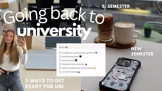 UNI  5 ways to get ready for the NEW SEMESTER  5 Semester  Studium  Tipps [upl. by Nagaet]