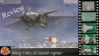 Meng 148 J20 Stealth Fighter Review [upl. by Enneyehs156]