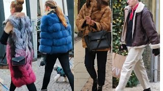 Shearling Coats Flying Jackets amp Fur Coats are back in style this season Street Style ITALY vogue [upl. by Lleira4]