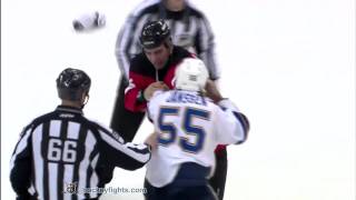 Cam Janssen vs PierreLuc LetourneauLeblond Mar 20 2010 [upl. by Aivizt53]