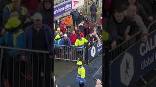 Falkirk fc v Hamilton Hamilton fans acting hard behind the stewards lol falkirkfc falkirkbairns [upl. by Eahsel]