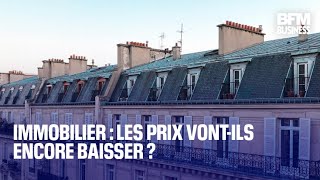 Immobilier  les prix vontils encore baisser [upl. by Occir]