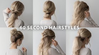 6 60 SECOND HAIRSTYLES ✨ Cute Hairstyles For Long Hair [upl. by Katinka]