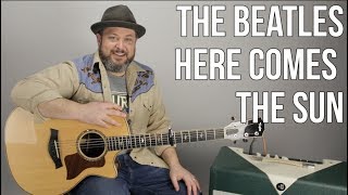 The Beatles Here Comes The Sun Guitar Lesson  Tutorial [upl. by Enerol]