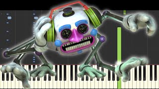 FNAF Security Breach  DJ Music Man Theme  Piano Tutorial [upl. by Ibby462]