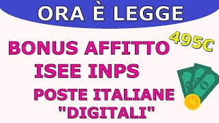 ORA E LEGGE  CONTRIBUTO SULLAFFITTO E POSTE DIGITALI [upl. by Hammock]