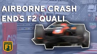 Huge crash for Jake Hughes ends F2 Monaco qualifying [upl. by Matthias]