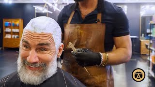 Full Hair amp Beard Bleach Transformation  Greg Berzinsky [upl. by Blythe]