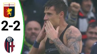 GenoaBologna 22 Gol di Andrea Pinamonti tutti i goal e gli highlights dettagliati [upl. by Oirom913]