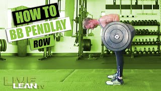 How To Do A BARBELL PENDLAY ROW  Exercise Demonstration Video and Guide [upl. by Toni]