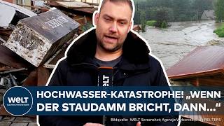 HOCHWASSER IN POLEN quotDann ist Paczków Geschichtequot  Keine Entwarnung Die Lage bleibt angespannt [upl. by Wyn]