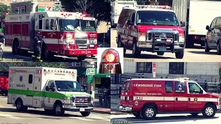 Fire Engine Responding Cambridge Engine 2  Squad 2  Ambulance [upl. by Ennaeirb173]