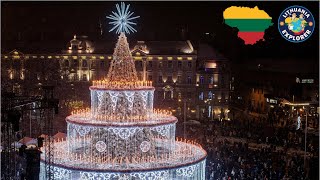 Vilnius Christmas Tree Finally Revealed 2022 christmas lithuania christmastree [upl. by Eillat325]