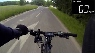 VITESSE DE POINTE EN VTT 90KMH [upl. by Allemac]