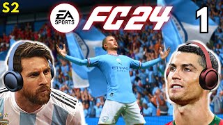 Messi amp Ronaldo REACT to EA SPORTS FC 24 [upl. by Hum]