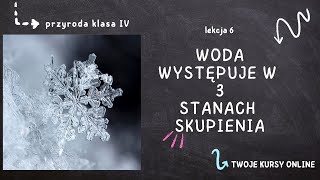 Przyroda klasa 4 Lekcja 6  Woda występuje w 3 stanach skupienia [upl. by Fennelly311]