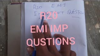 R20 EMI IMPORTANT QUESTIONS JNTU [upl. by Ttimme3]