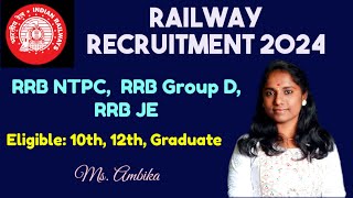 Railway Recruitment Official Calendar OUT 2024  RRB Recruitment 2024 TAMIL [upl. by Aleik]