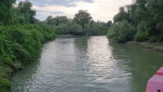 Kanal im Donaudelta Wendemanöver am äußersten Punkt Bei Tulcea in Rumänien [upl. by Kellyn475]