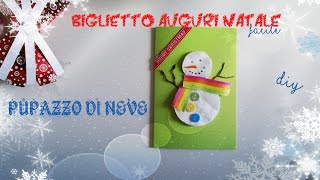 5  Biglietto auguri Natale con DISCHETTI STRUCCANTI di cotone  card making tutorial italiano [upl. by Fini931]