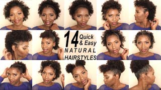 14 SUPER QUICK AND EASY HAIRSTYLES ON SHORT 4C HAIR  BACK TO SCHOOL HAIRSTYLES  SHAKEIRA C [upl. by Awhsoj275]