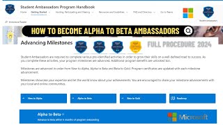 Microsoft Student Ambassadors Alpha To Beta Milestone  Event  Cloud Skills Challenge  MLSA 2024 [upl. by Einhapets545]