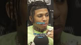 NLE Choppa Names His Top 3 Artists Ever 🔥 [upl. by Glinys497]