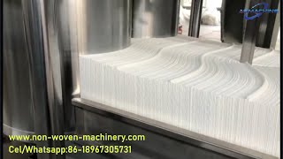 non woven fabrics folding machine cleaning rag making machinenon woven folding and cutting machine [upl. by Nelg824]