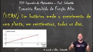 FUNÇÃO AFIM  Exercício 13  Um Botânico mede o Crescimento de uma Planta EM13MAT510 [upl. by Aiht]