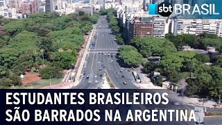 Estudantes brasileiros estão sendo barrados na Argentina  SBT Brasil 230224 [upl. by Chrisoula225]